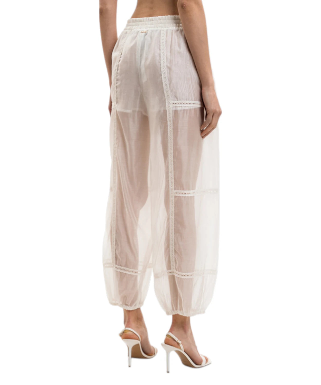 Twinset Pantaloni Joggers Voile Pizzo