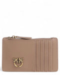 Portacarte Airone in Pelle con Zip e Logo-Pinko-Portafogli-Vittorio Citro Boutique