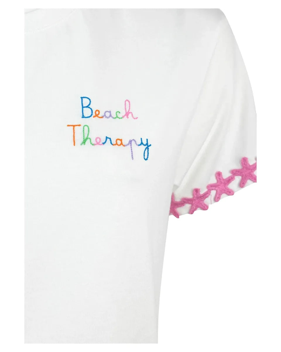 T-shirt Emilie con Ricamo "Beach Therapy"-Mc2 Saint Barth-T-shirt-Vittorio Citro Boutique