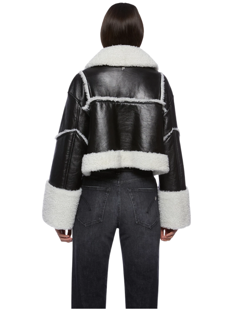 Giubbino cropped in shearling-Dondup-Pellicce e shearling-Vittorio Citro Boutique
