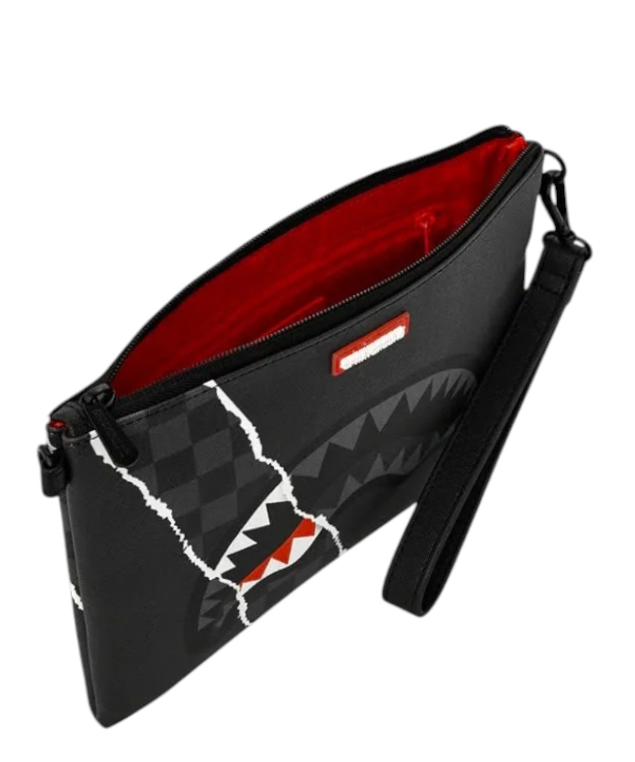 Pochette Sprayground Center Rip Revealing Gray Check Crossover Clutch