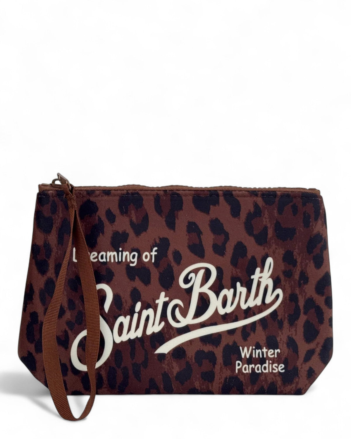 Pochette Aline Maculata con logo e zip-Mc2 Saint Barth-Pochette-Vittorio Citro Boutique