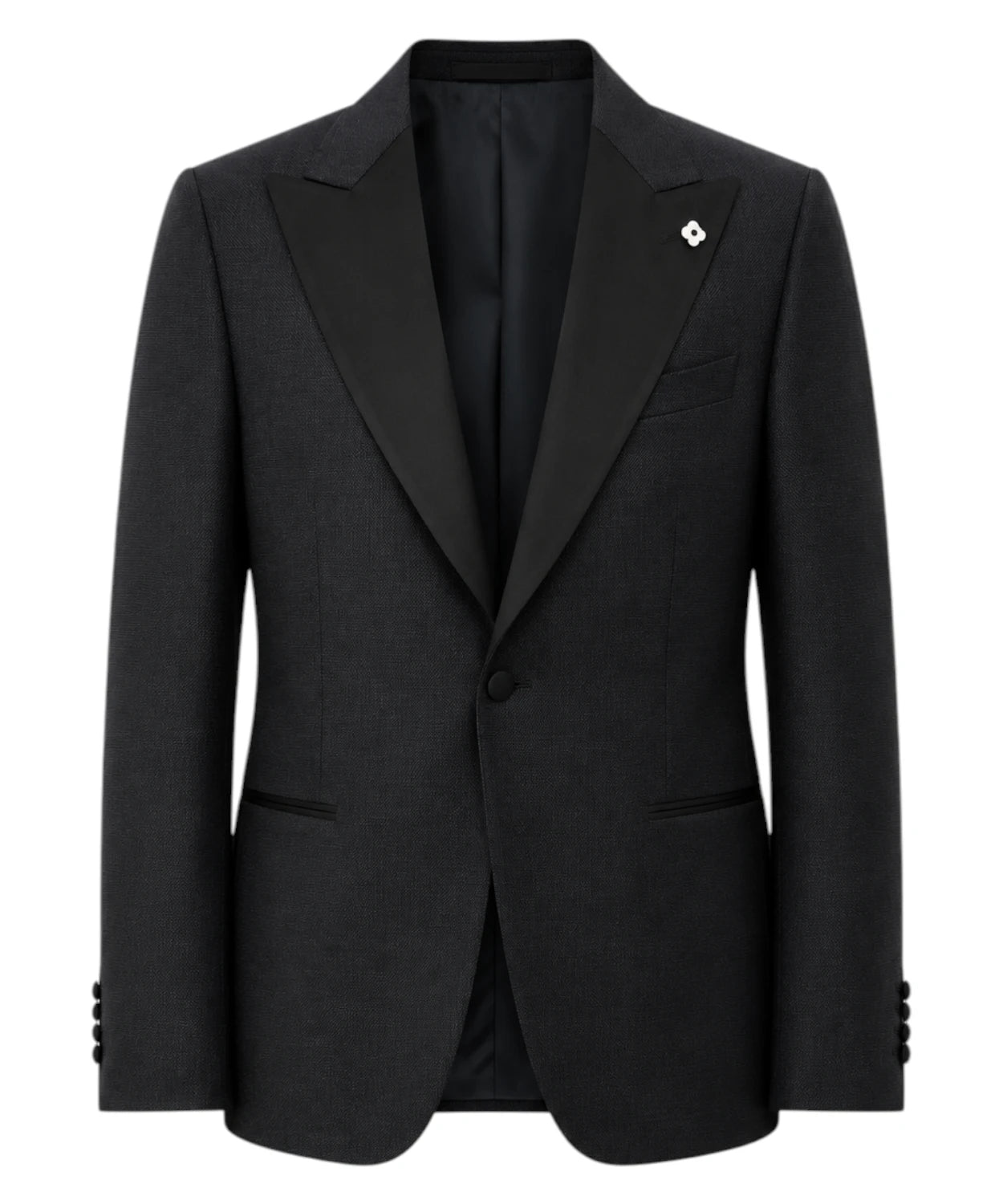 Giacca smoking blu con dettaglio in lurex - kosmo