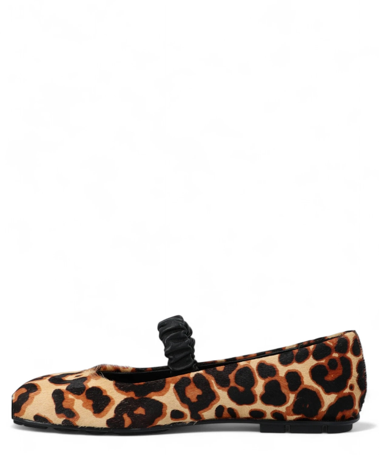 Profilo laterale destro della ballerina leopardata Baer Stra con cinturino nero, ideale per look femminili e grintosi FW25.