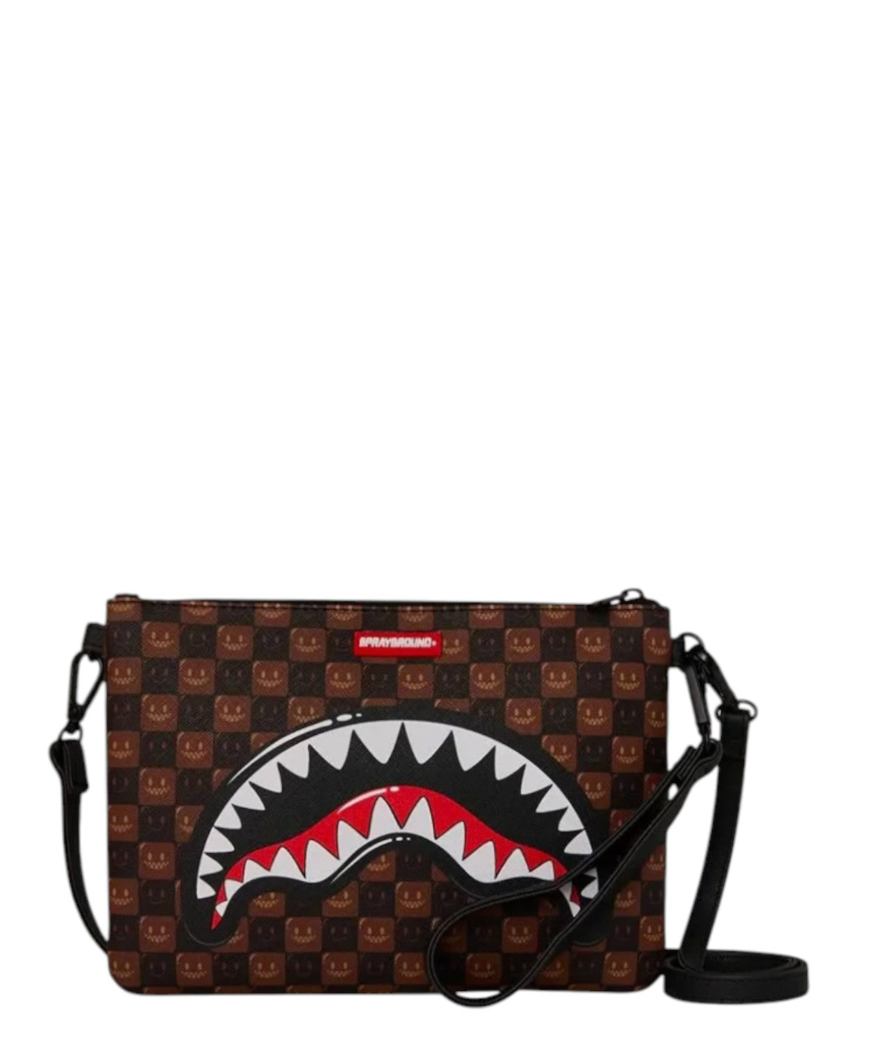 Pochette Sprayground Sharks in Paris marrone check