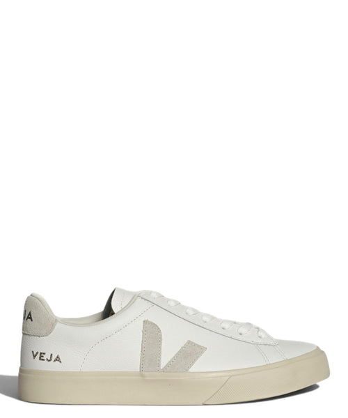 VEJA Campo Leather White Natural Sneaker in Pelle
