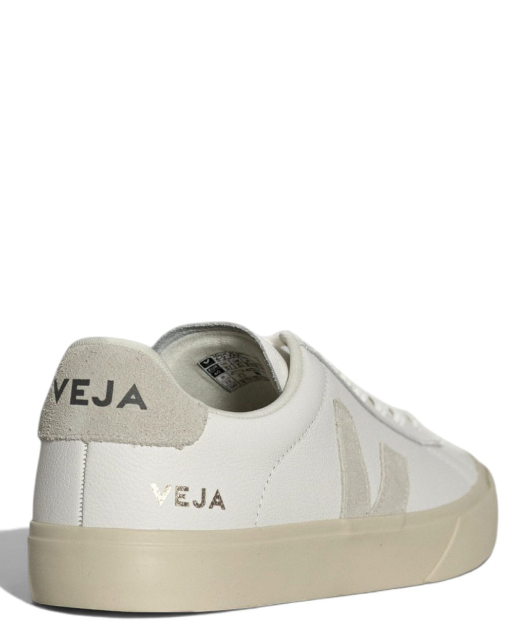 VEJA Campo Leather White Natural Sneaker in Pelle