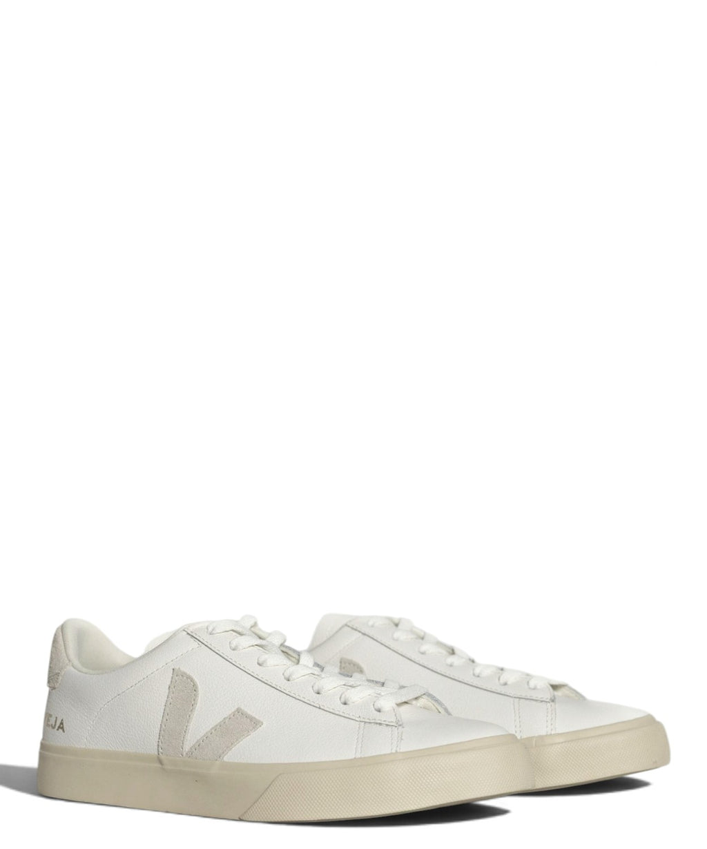 VEJA Campo Leather White Natural Sneaker in Pelle