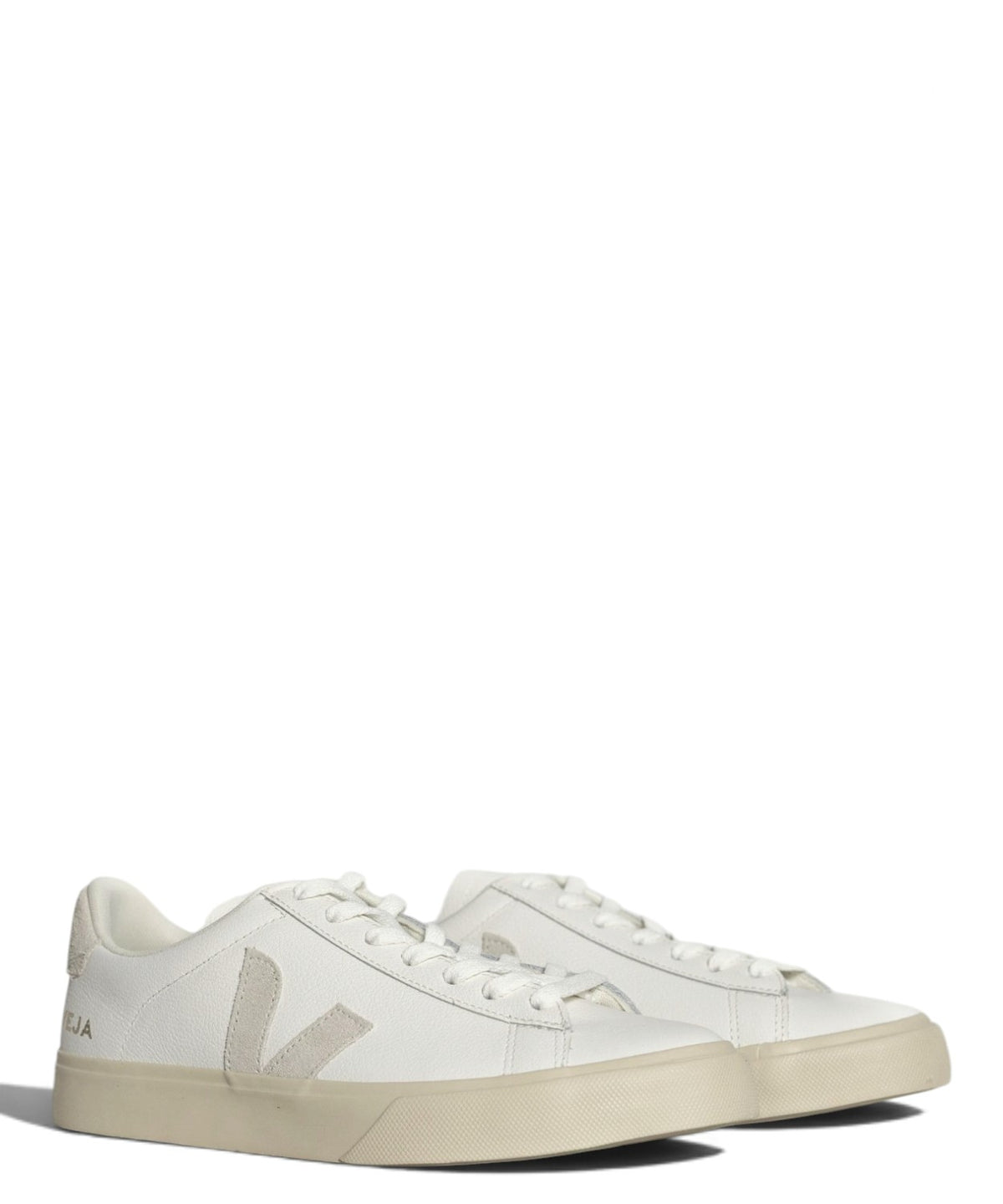 VEJA Campo Leather White Natural Sneaker in Pelle