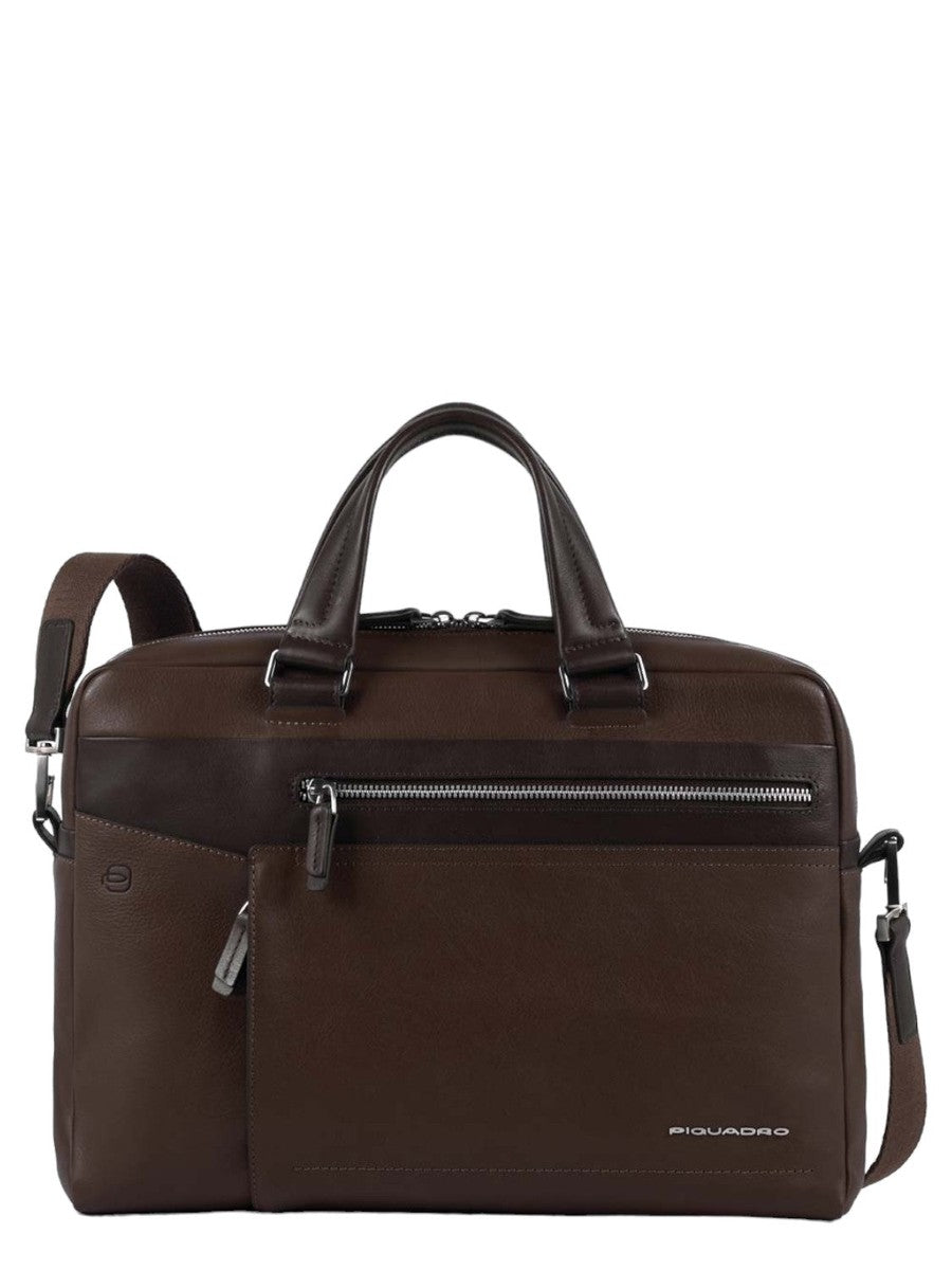 Cartella porta computer a due manici con tracolla-Piquadro-Borse da lavoro-Vittorio Citro Boutique