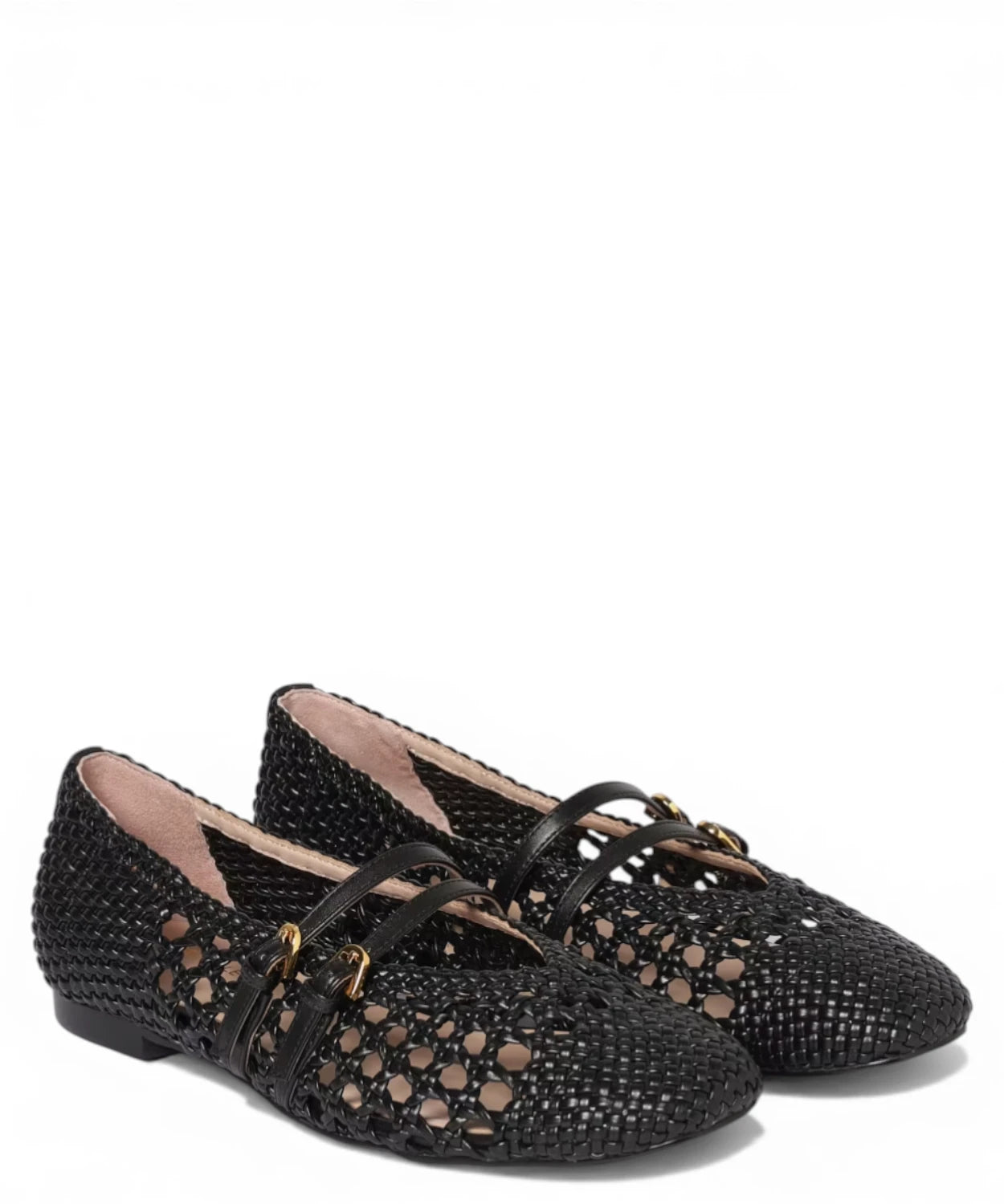 Ballerine Coccinelle Risako in pelle intrecciata e traforata