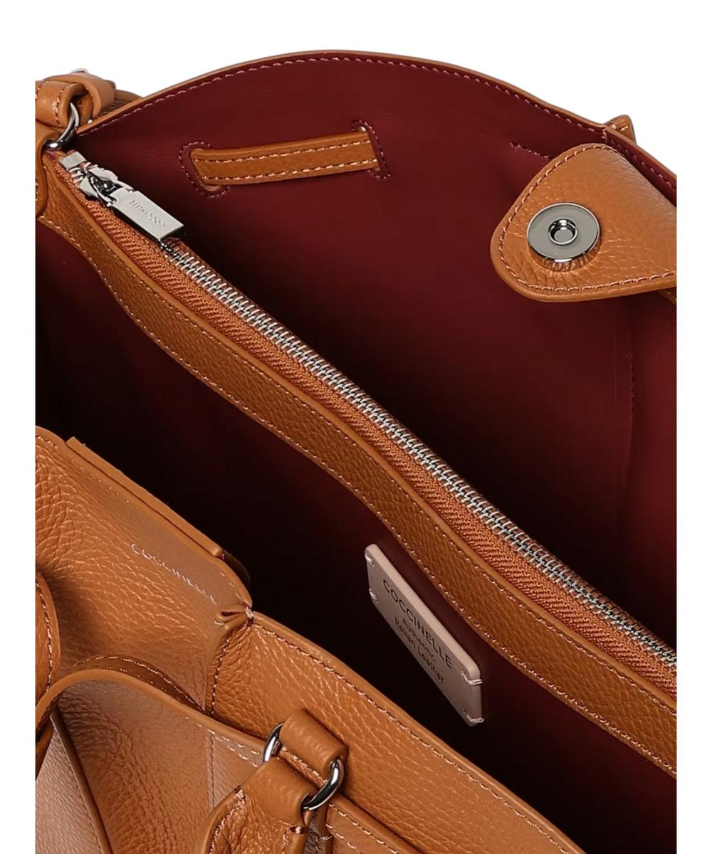 Borsa a Mano Flores in Pelle Grana con Dettagli Eleganti-Coccinelle-Borse a mano-Vittorio Citro Boutique