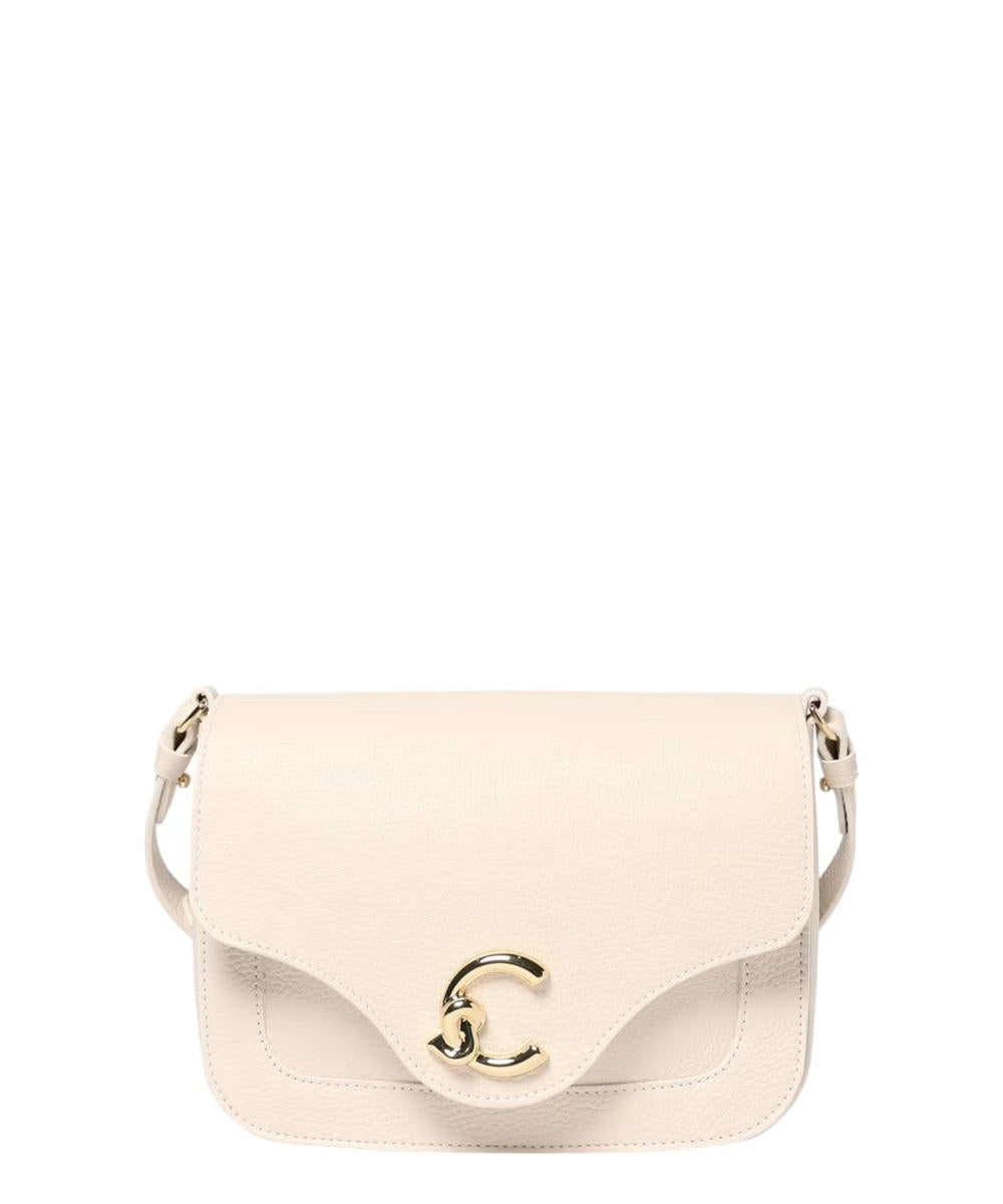 Borsa C-Me Coccinelle in Pelle a Grana con Logo Laminato-Coccinelle-Borse a spalla-Vittorio Citro Boutique