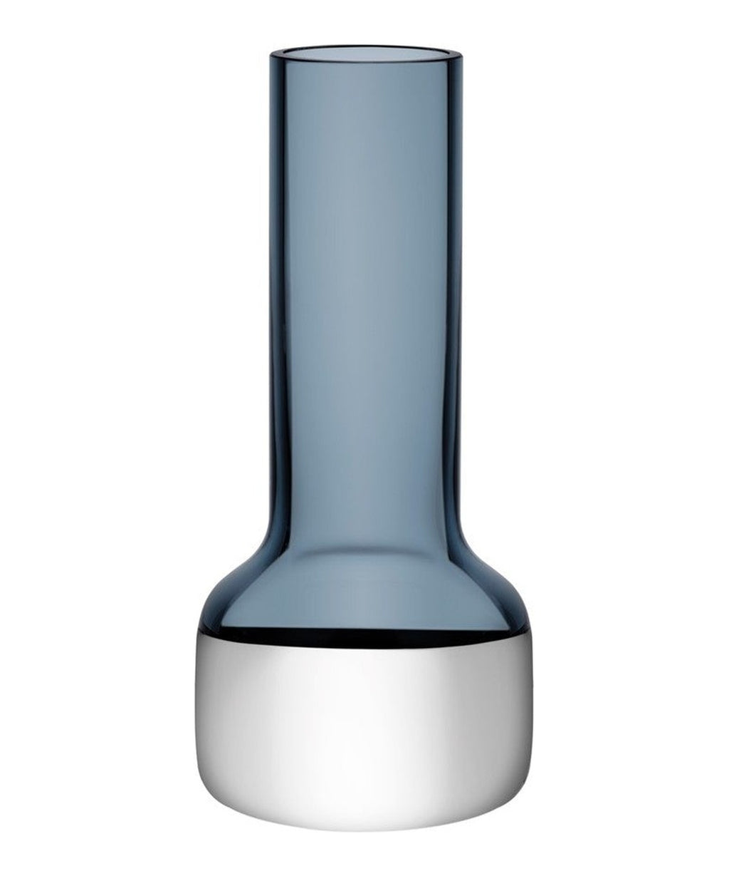 Vaso piccolo Contour blu acciaio NUDE in cristallo senza piombo