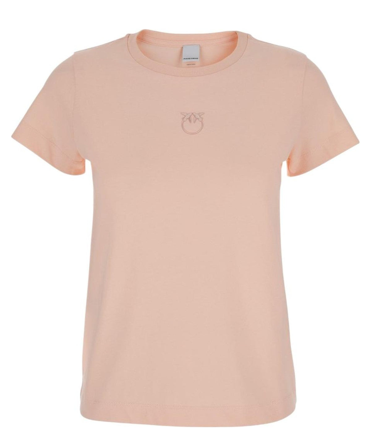 T-shirt in Cotone Old Wash con Logo Love Birds Ricamato-Pinko-T-shirt-Vittorio Citro Boutique