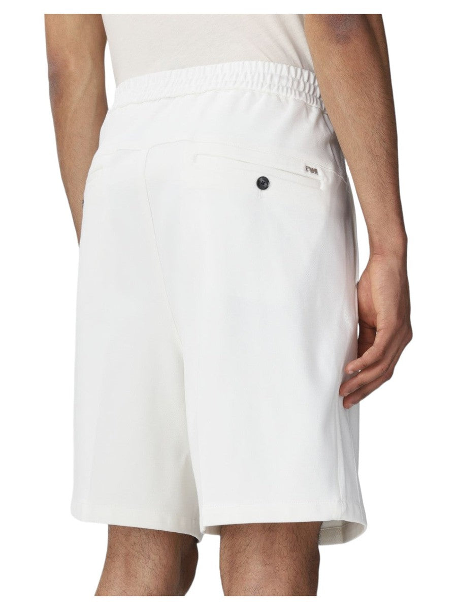 Pantaloncini Sportivi Bianchi con Logo-Emporio Armani-Shorts-Vittorio Citro Boutique