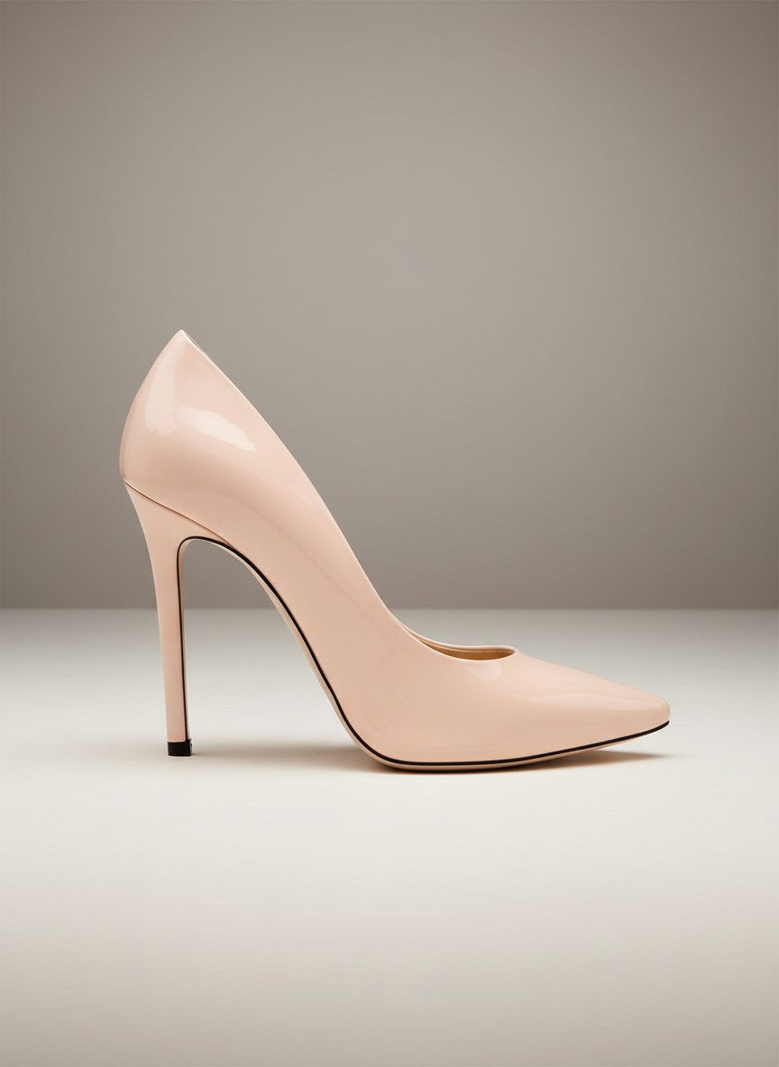 Lakleren pumps in Nude