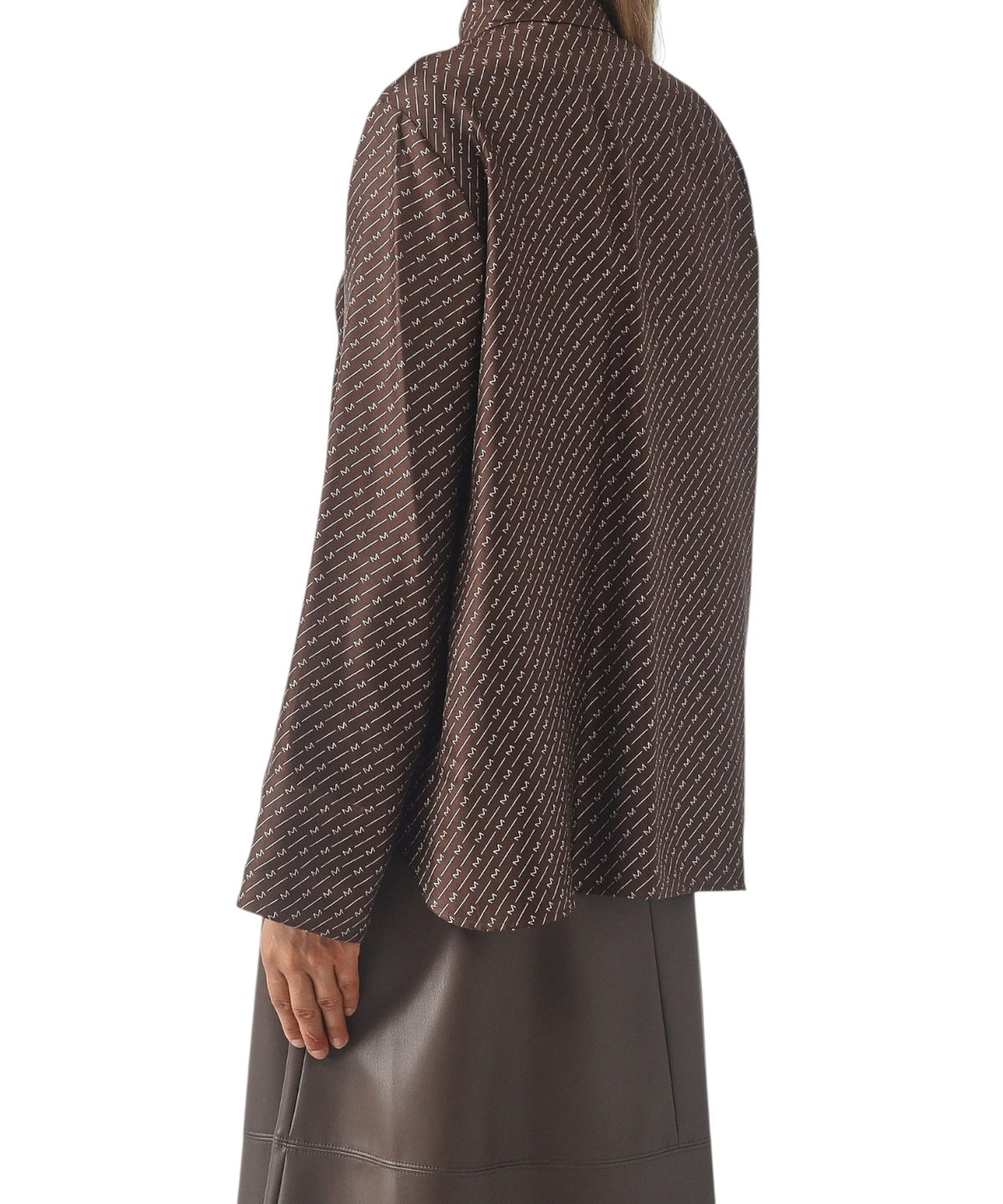 Camisa Farea MM Max Mara em seda com estampado integral