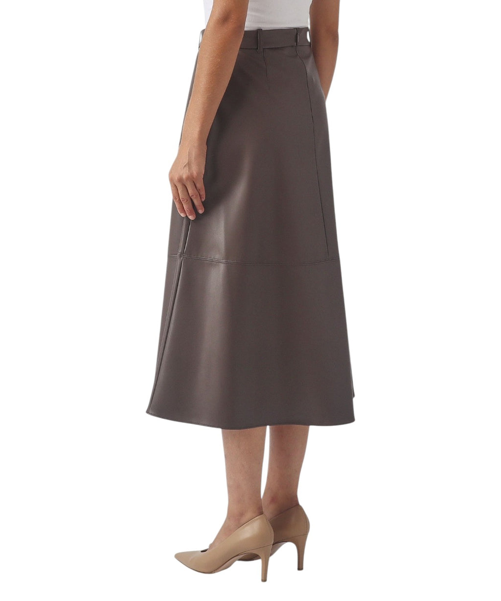 Gonna MM Max Mara in Simil Pelle per Donna Moderno
