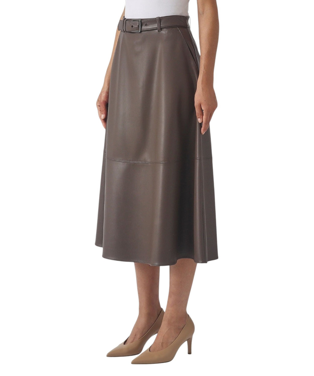 Gonna MM Max Mara in Simil Pelle per Donna Moderno