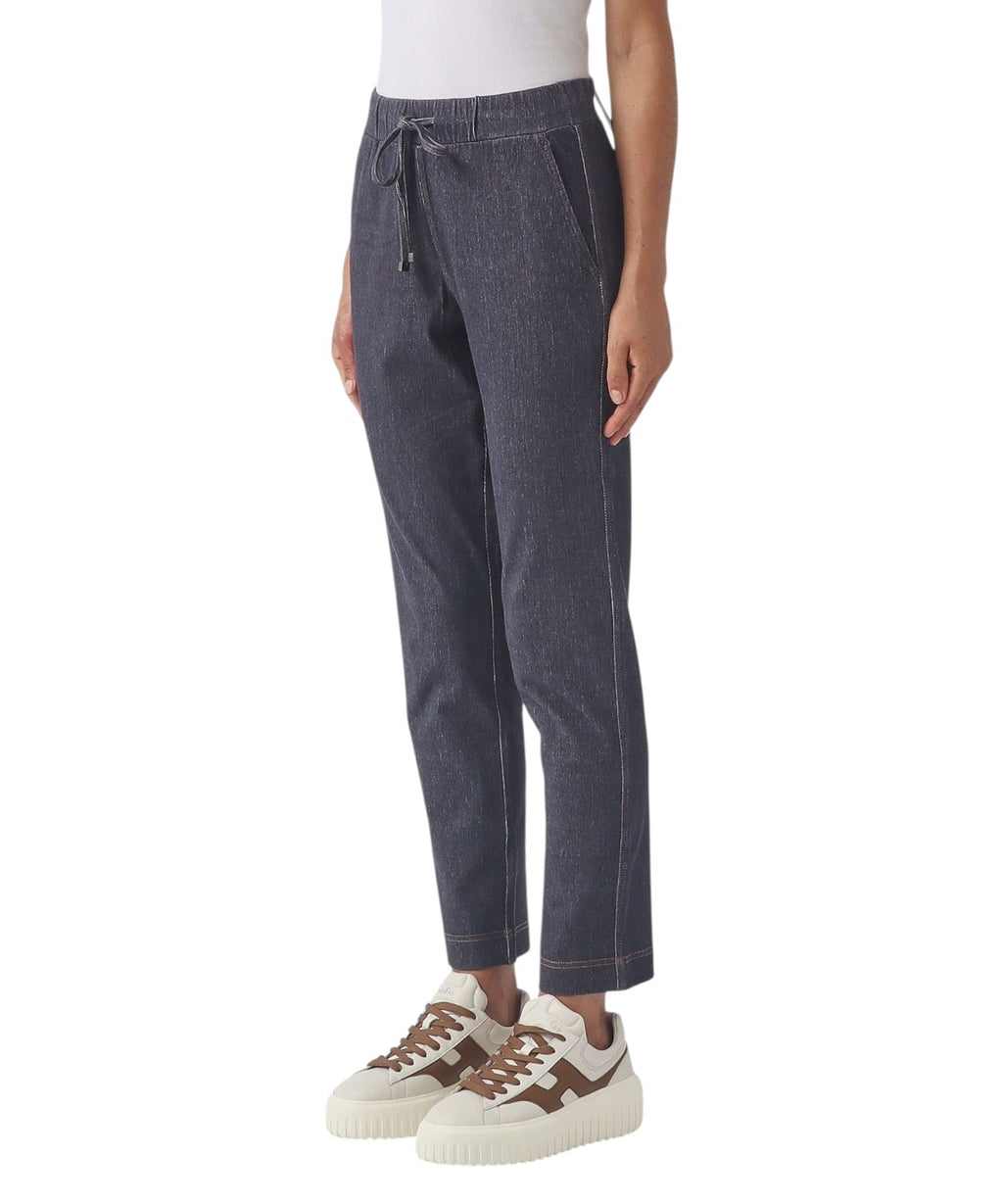 Carrot-Fit-Jeans mit elastischem Bund für Damen