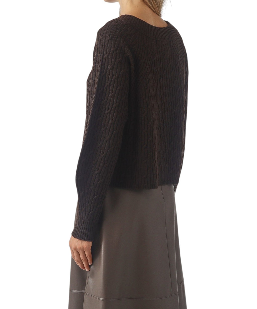Maglione Donna MM Max Mara con Lavorazione Intrecciata