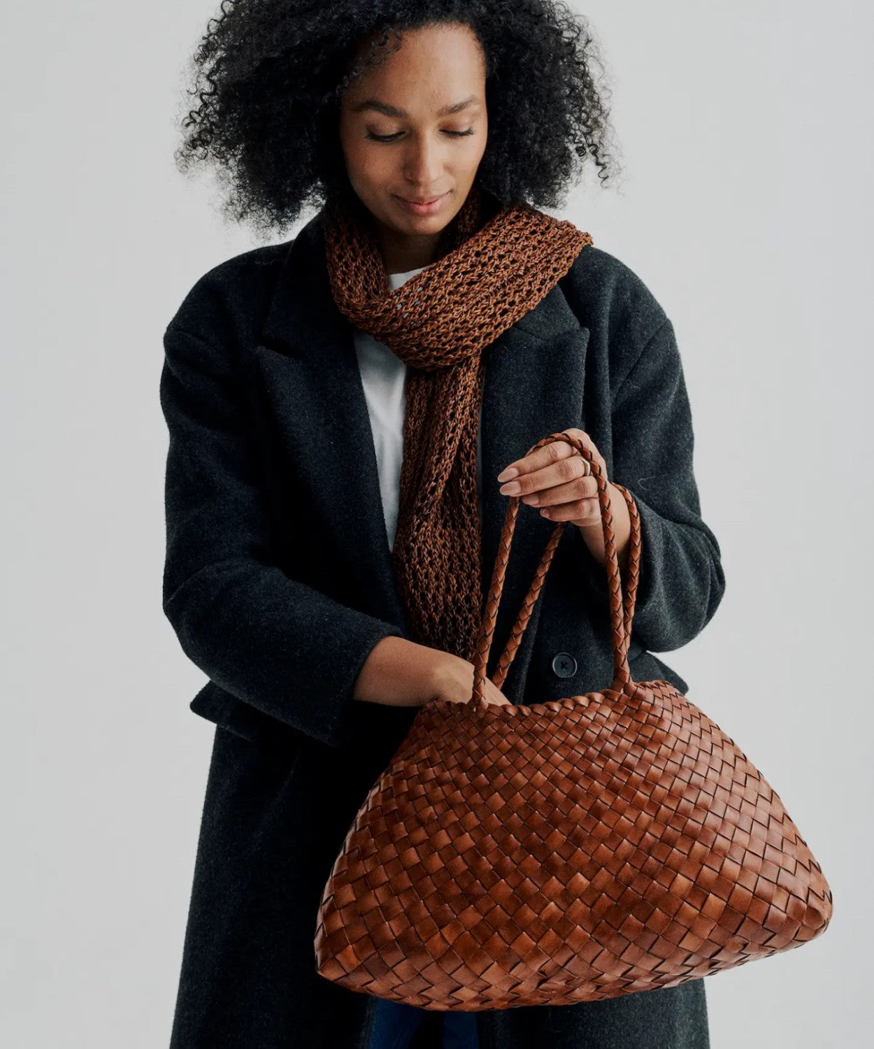 Borsa Santa Croce Big di Dragon Diffusion Tan