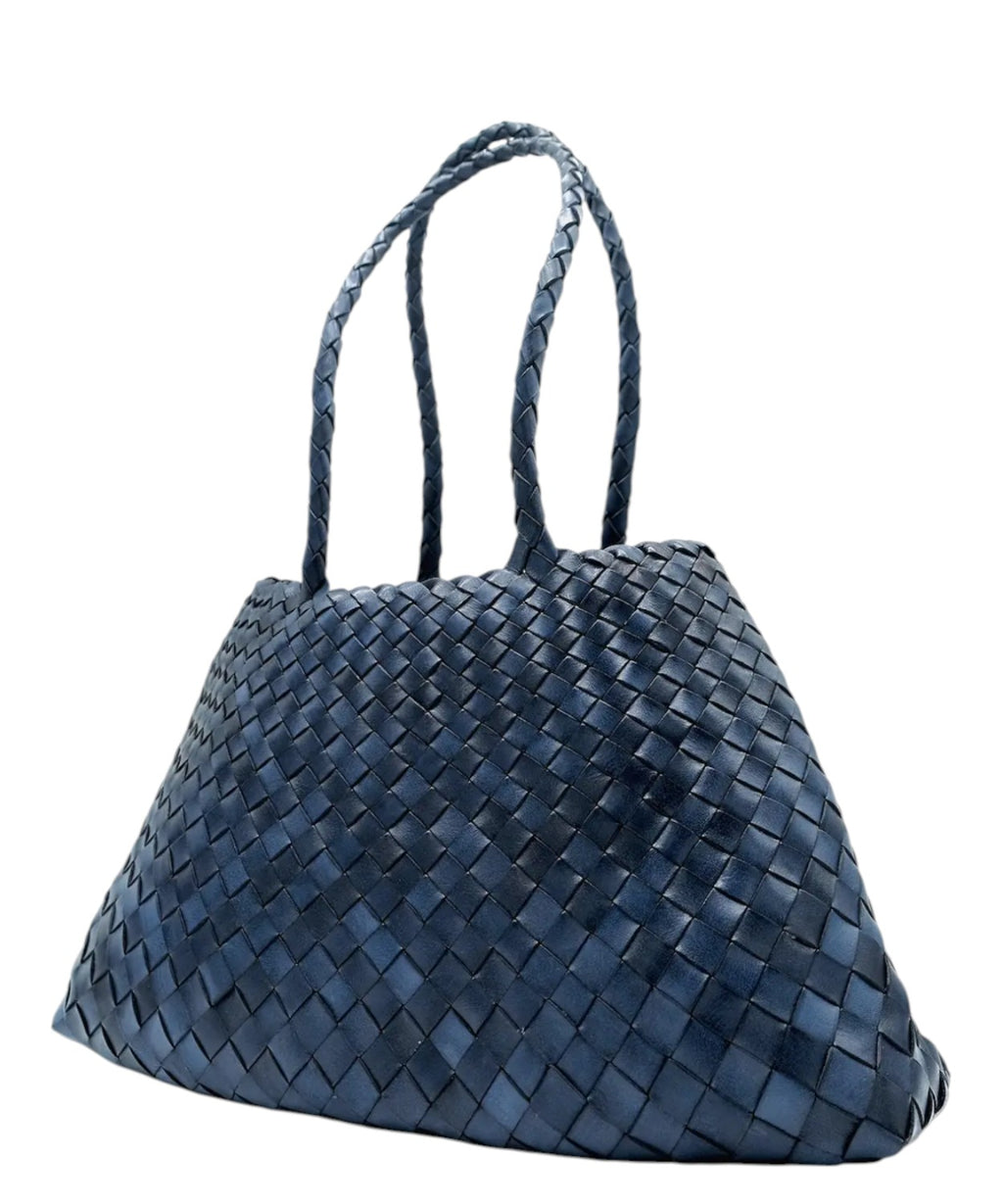 Borsa intrecciata in pelle di bufalo Santa Croce Big
