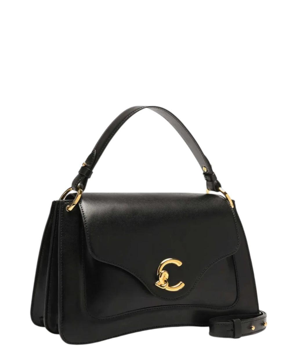 Borsa Coccinelle C-Me Medium van glad leer met schouderriem