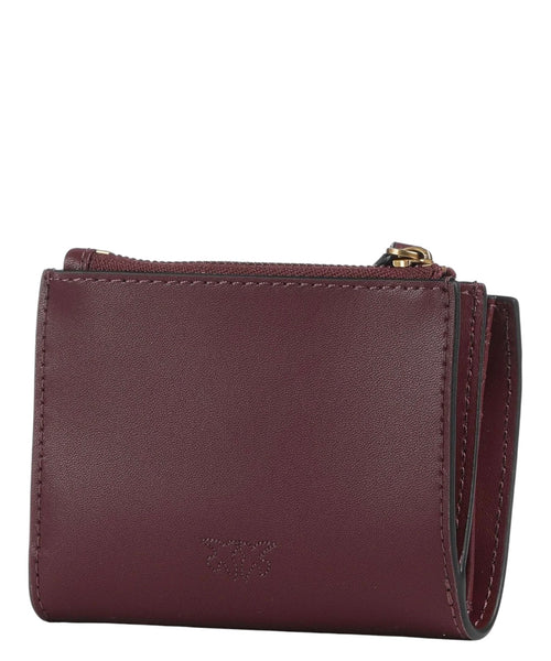 Small Leather Wallet with Love Birds Logo