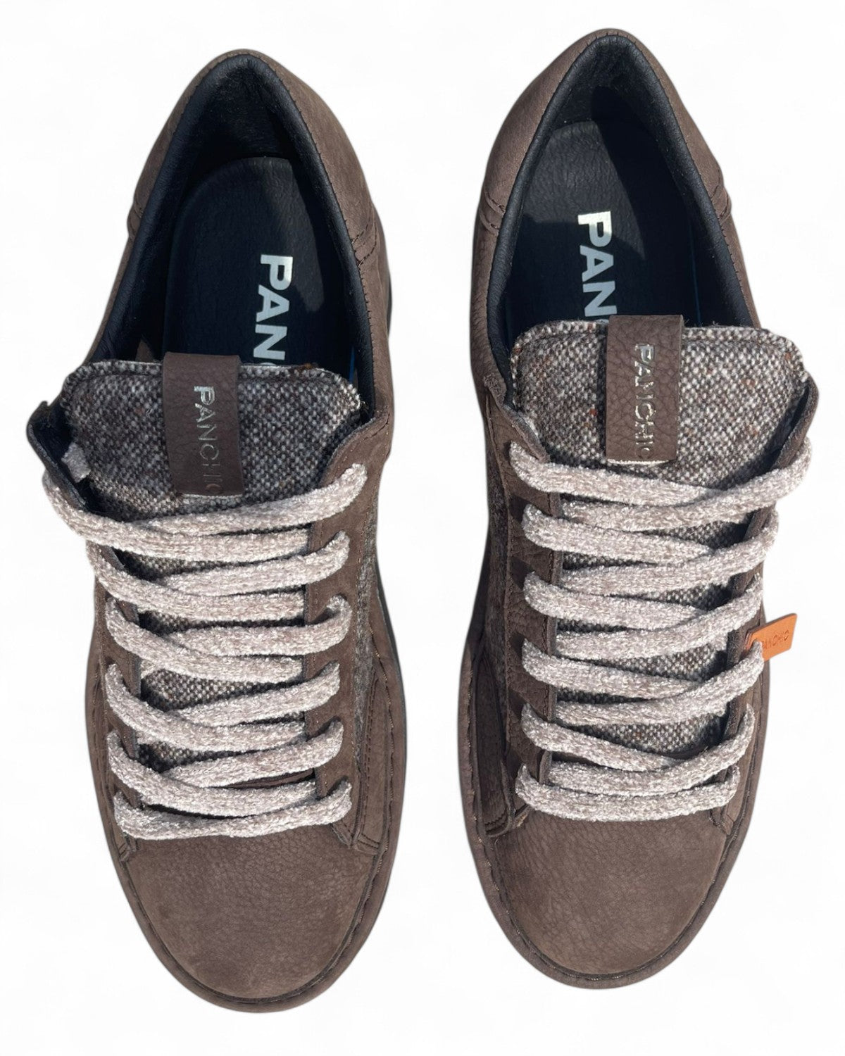 Sneakers P001 in Camoscio e Pelle Salt Pepper-PANCHIC-Sneakers-Vittorio Citro Boutique
