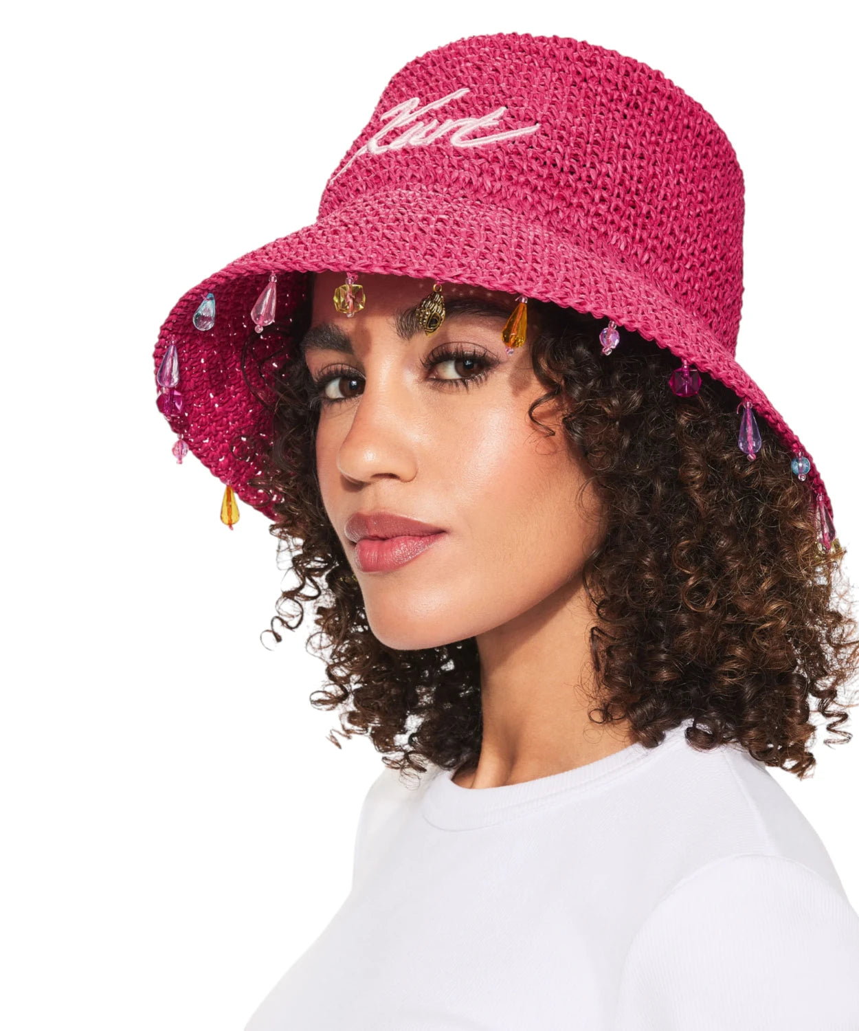 Cappello Raffia Kurt Geiger London Donna con Cristalli