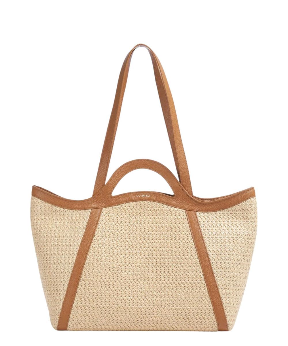 Borsa Shopper Amalia Beige-Coccinelle-Borse a spalla-Vittorio Citro Boutique