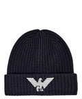 Berretto Emporio Armani in lana con logo ricamato