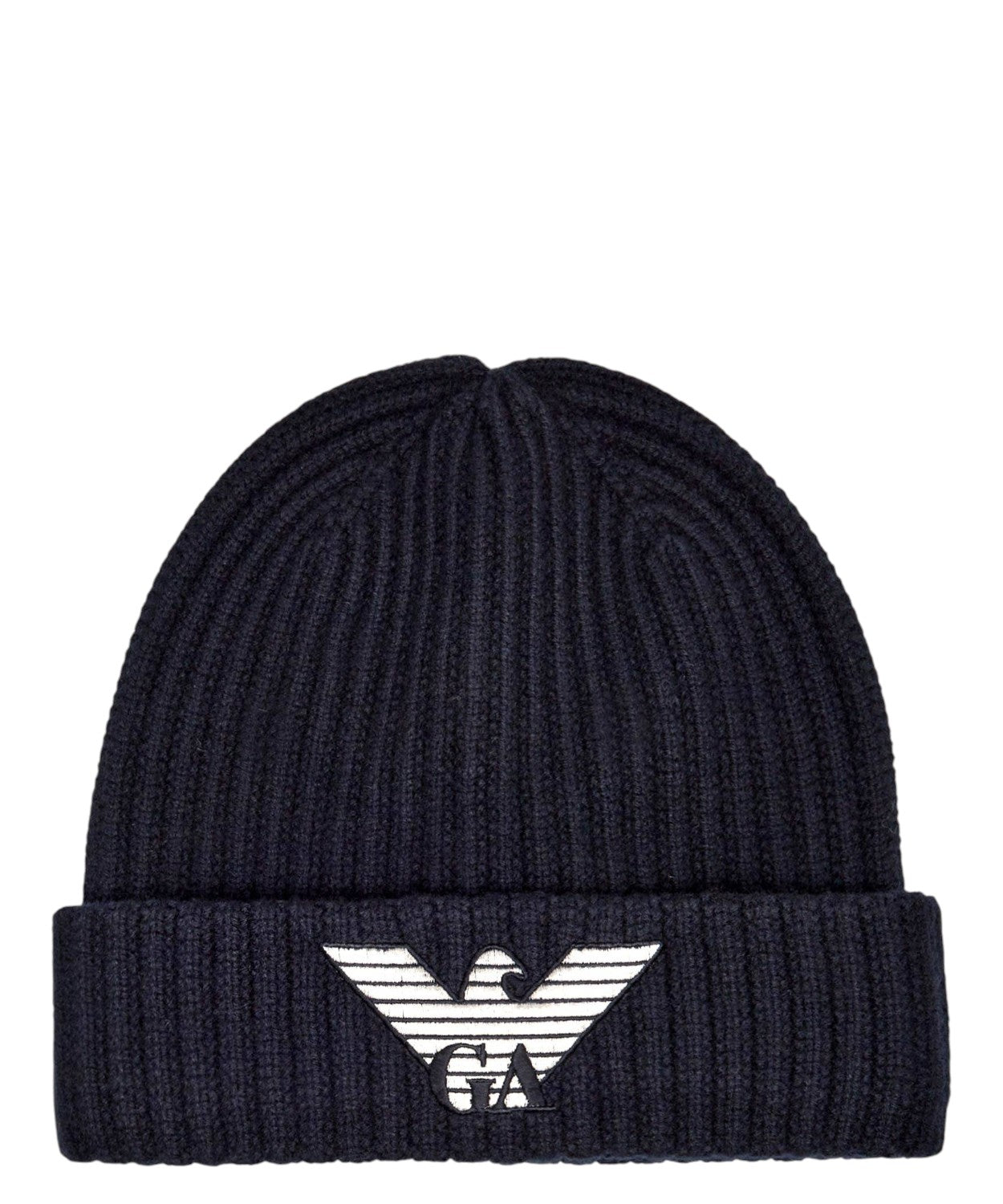 Berretto Emporio Armani in lana con logo ricamato