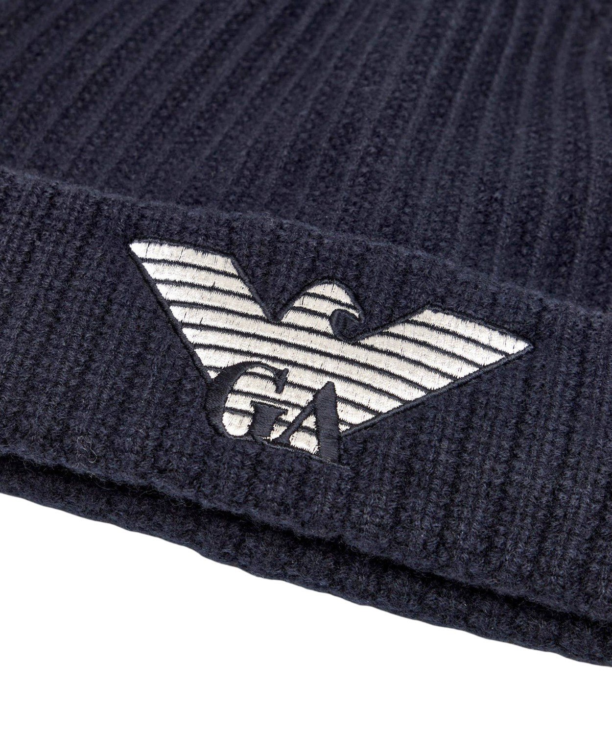 Berretto Emporio Armani in lana con logo ricamato