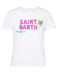 T-shirt Bianca con Ricamo Saint Barth e Palma-Mc2 Saint Barth-T-shirt-Vittorio Citro Boutique