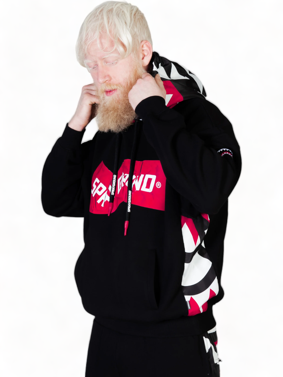 Sprayground Crumpled Black Hoodie - Urban Design and Superior Quality