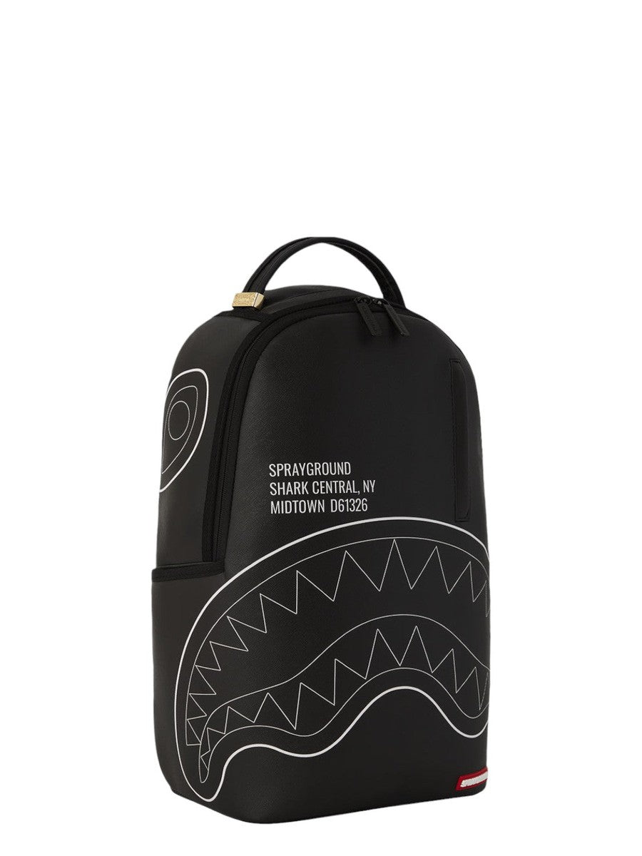 Sprayground Gabs Zaino Uomo Shark Central Solid Black And