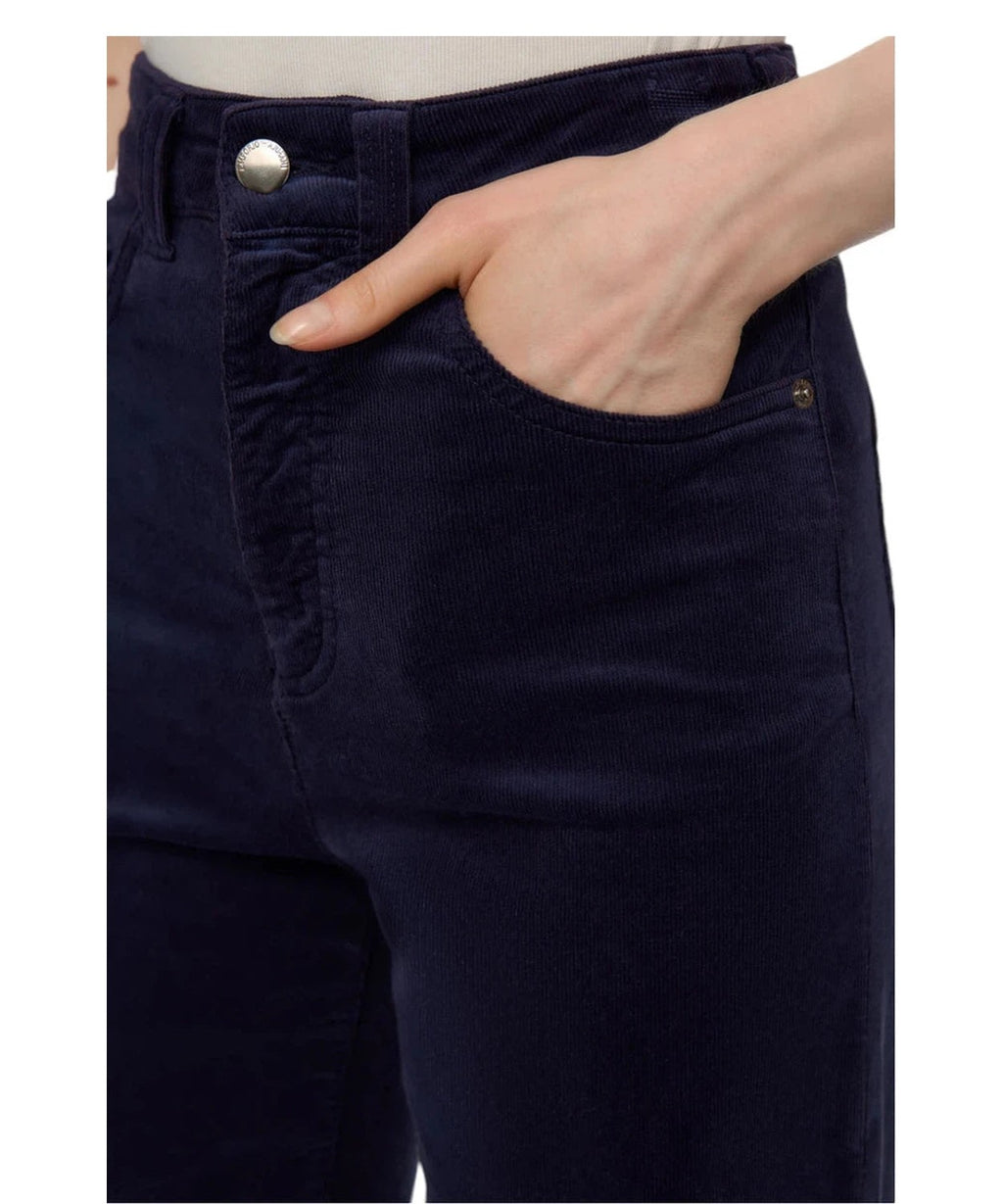 Pantalone in Velluto a Vita Alta-Emporio Armani-Pantaloni-Vittorio Citro Boutique