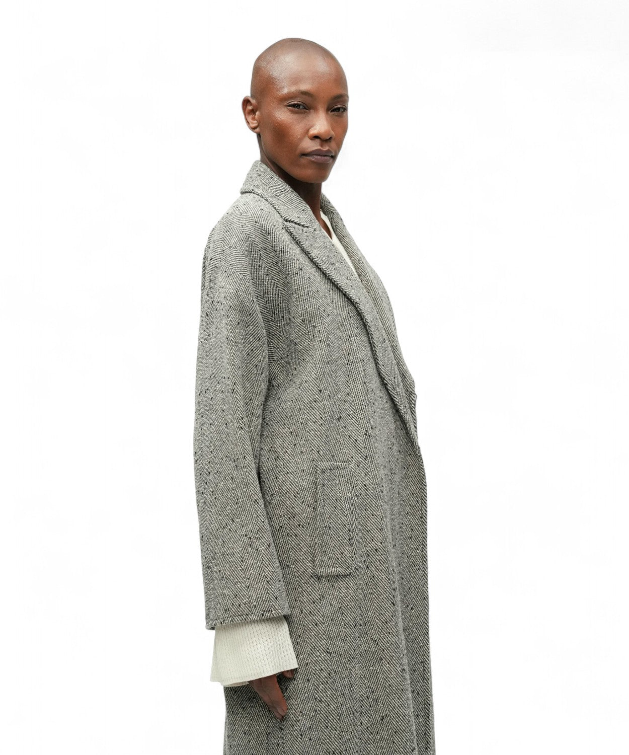 Cappotto UGHETTA Classico a Lisca di Pesce con Cintura-Marella-Cappotti-Vittorio Citro Boutique