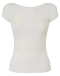 Top in Pizzo Bianco con Schiena Scoperta-Pinko-Top-Vittorio Citro Boutique