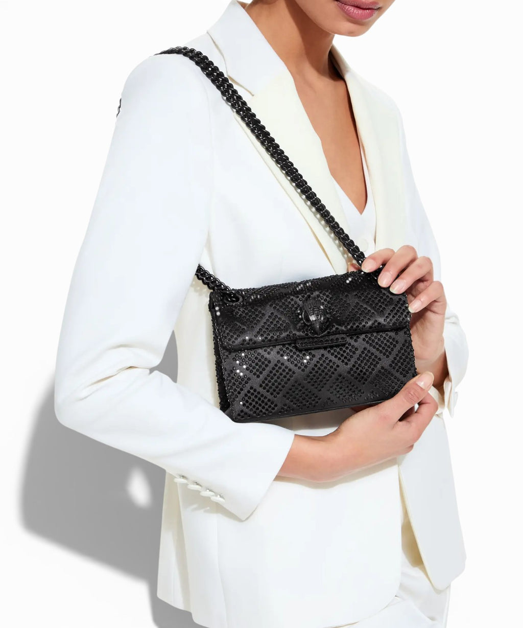 Kurt Geiger Mini Kensington Tasche aus Stoff mit Kristallen