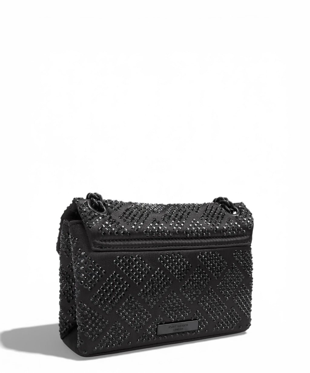 Kurt Geiger Mini Kensington Tasche aus Stoff mit Kristallen