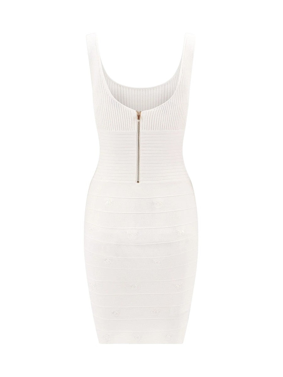 Mini Abito Jacquard Love Birds Cactus-Pinko-Abiti-Vittorio Citro Boutique