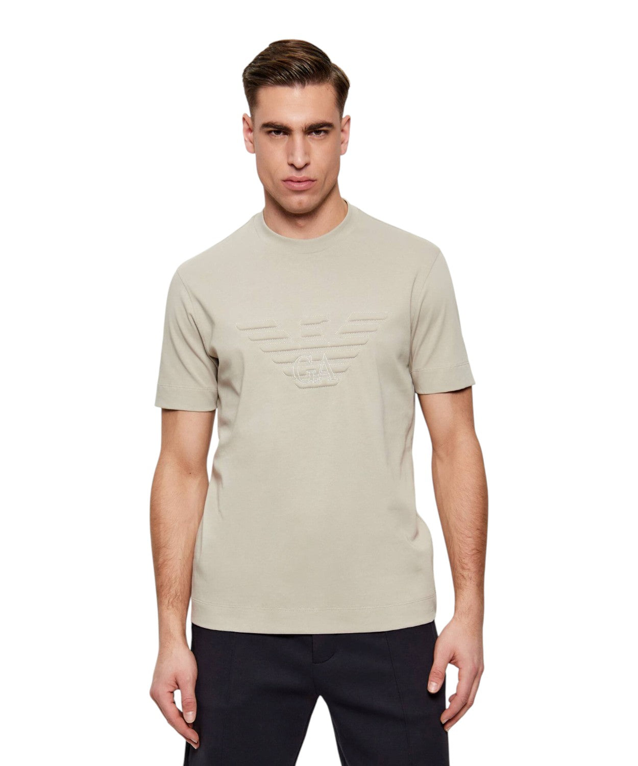 T-shirt uomo Emporio Armani con logo in rilievo