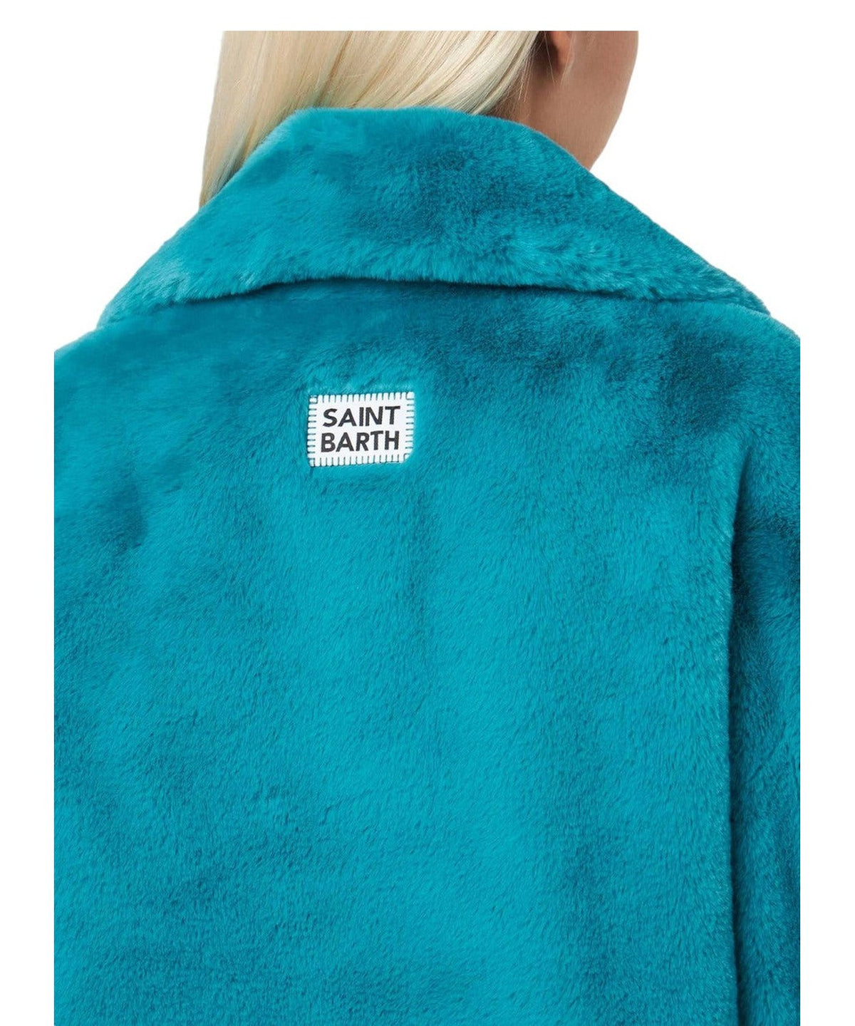 Giacca corta pelosa color verde acqua-Mc2 Saint Barth-Pellicce e shearling-Vittorio Citro Boutique