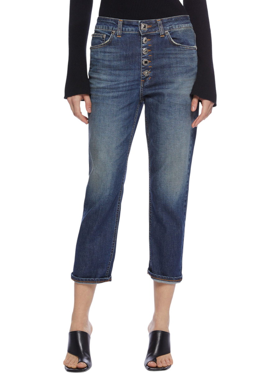 Jeans cropped Koons bottoni gioiello-Dondup-Jeans-Vittorio Citro Boutique