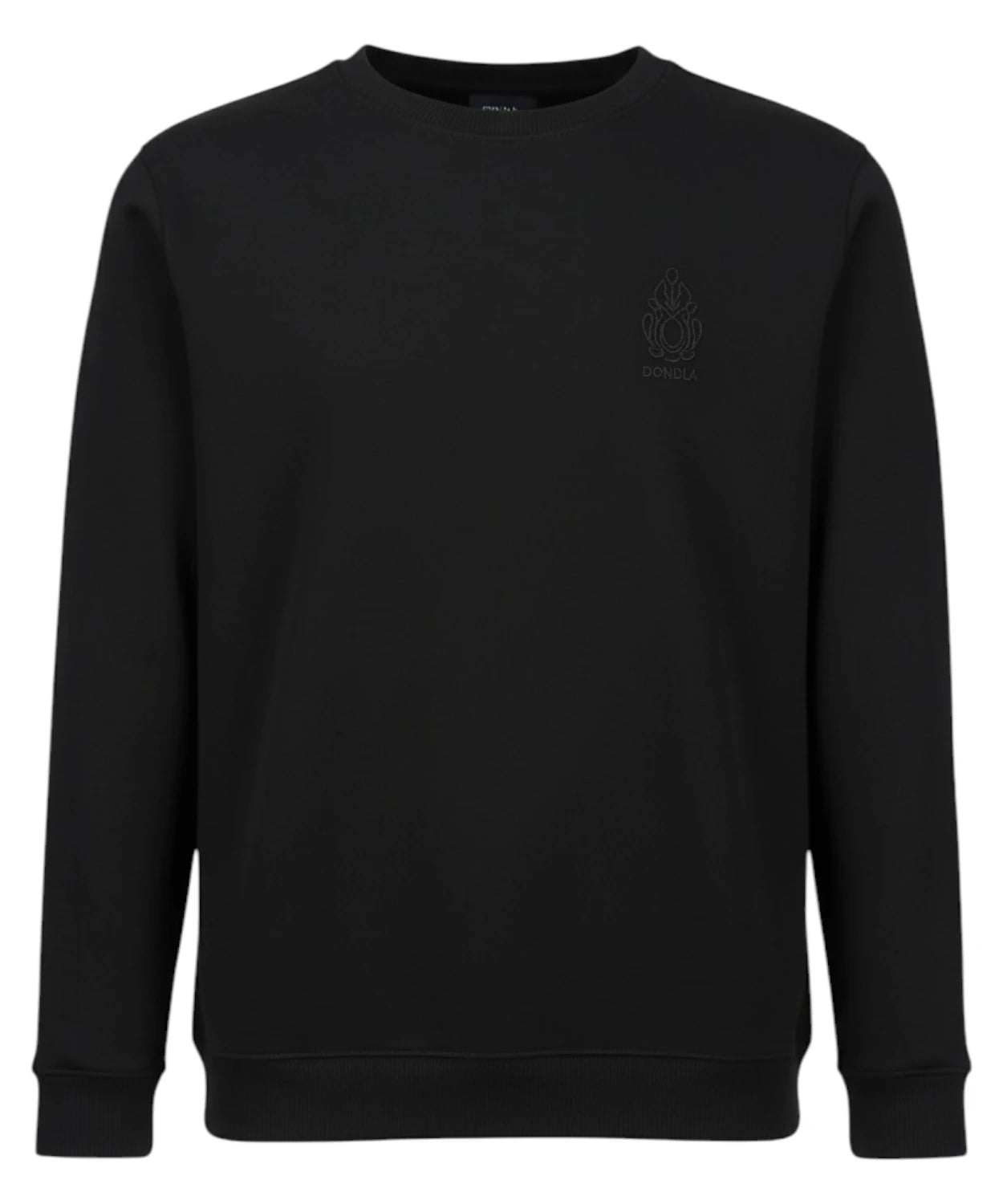 Felpa girocollo in cotone con logo tribale ricamato Dondup-Dondup-Felpe-Vittorio Citro Boutique