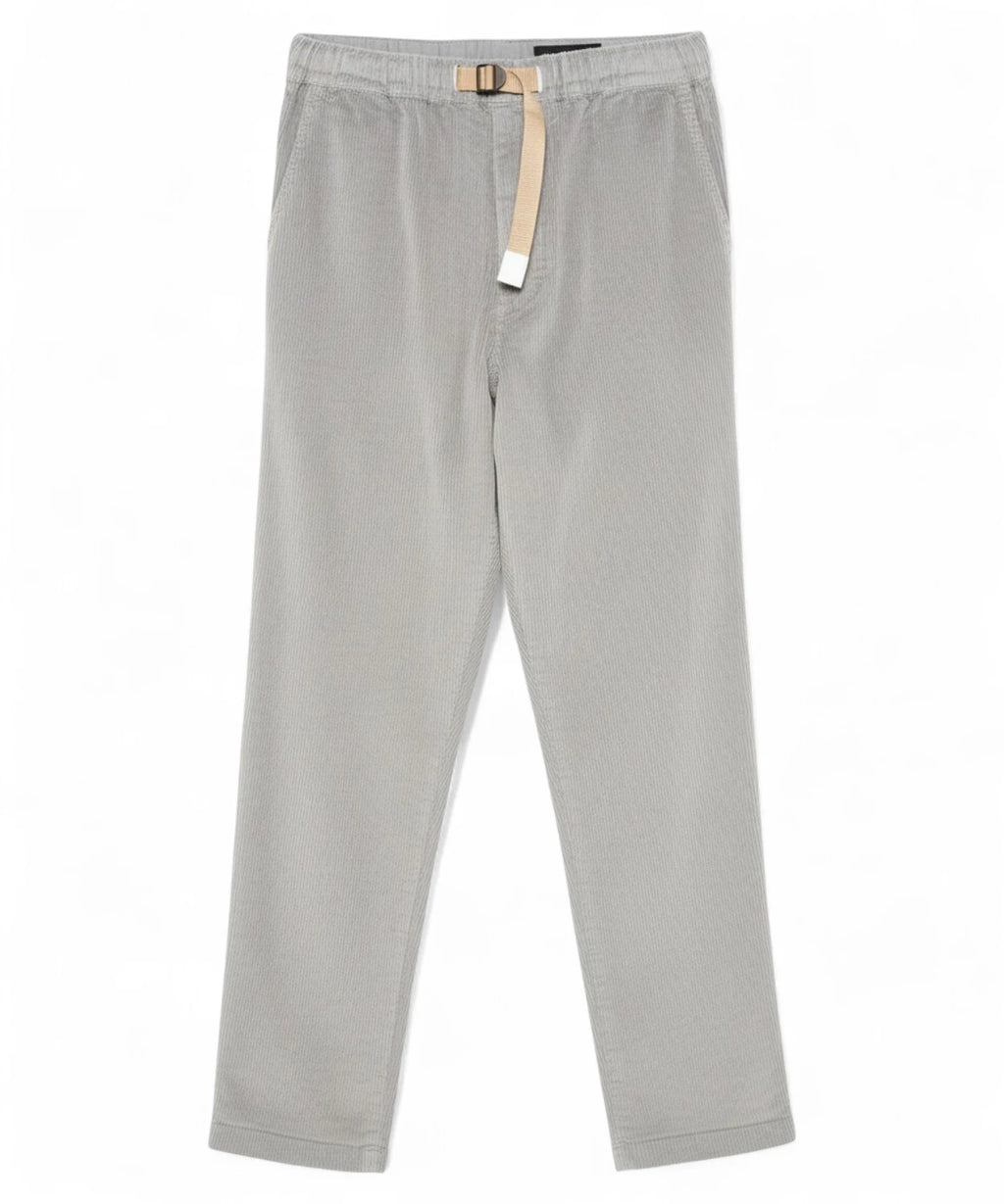 Pantaloni con cintura elasticizzata in velluto a coste-WHITE SAND-Pantaloni-Vittorio Citro Boutique